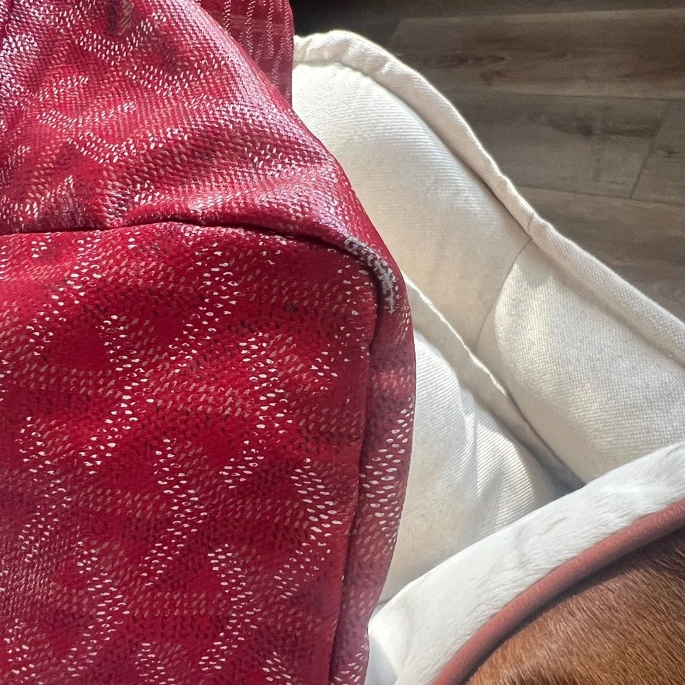Goyard Large Tote Red Designer Tote Bag - Picture 9 of 16